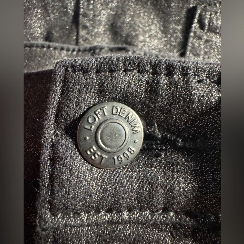 LOFT SHIMMER HIGH RISE SKINNY JEANS - Picture 10 of 13